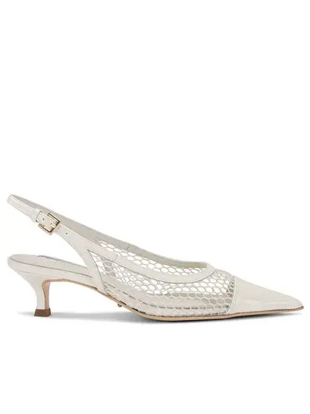 Tony Bianco Kendall Heel Natural Mesh Patent Slingback Kitten Heels 9.5